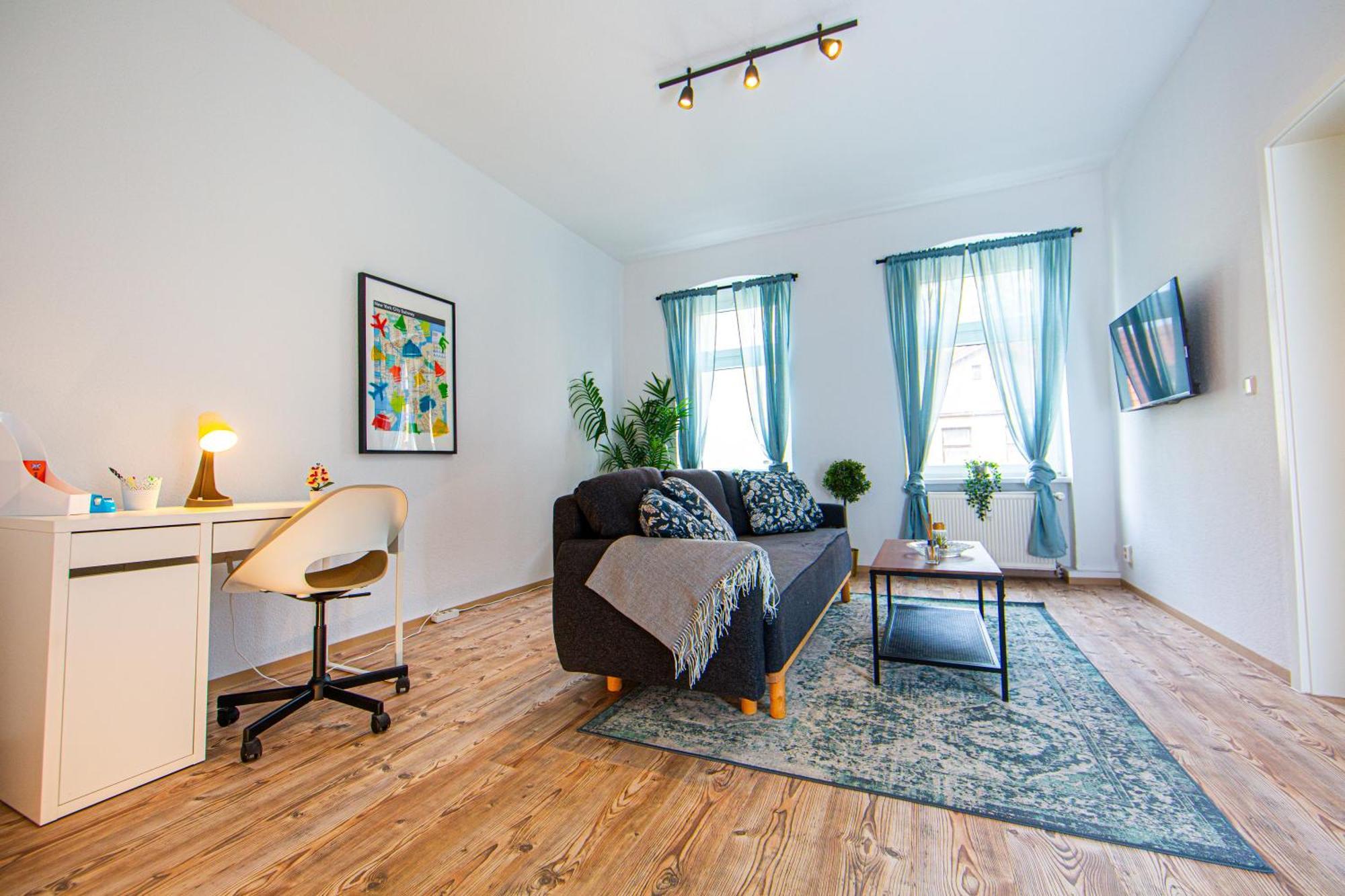 Grossraum-Apartments Mit 2Sz, Wz, Kueche, Smart-Tv, Parken, Etc Erfurt Chambre photo