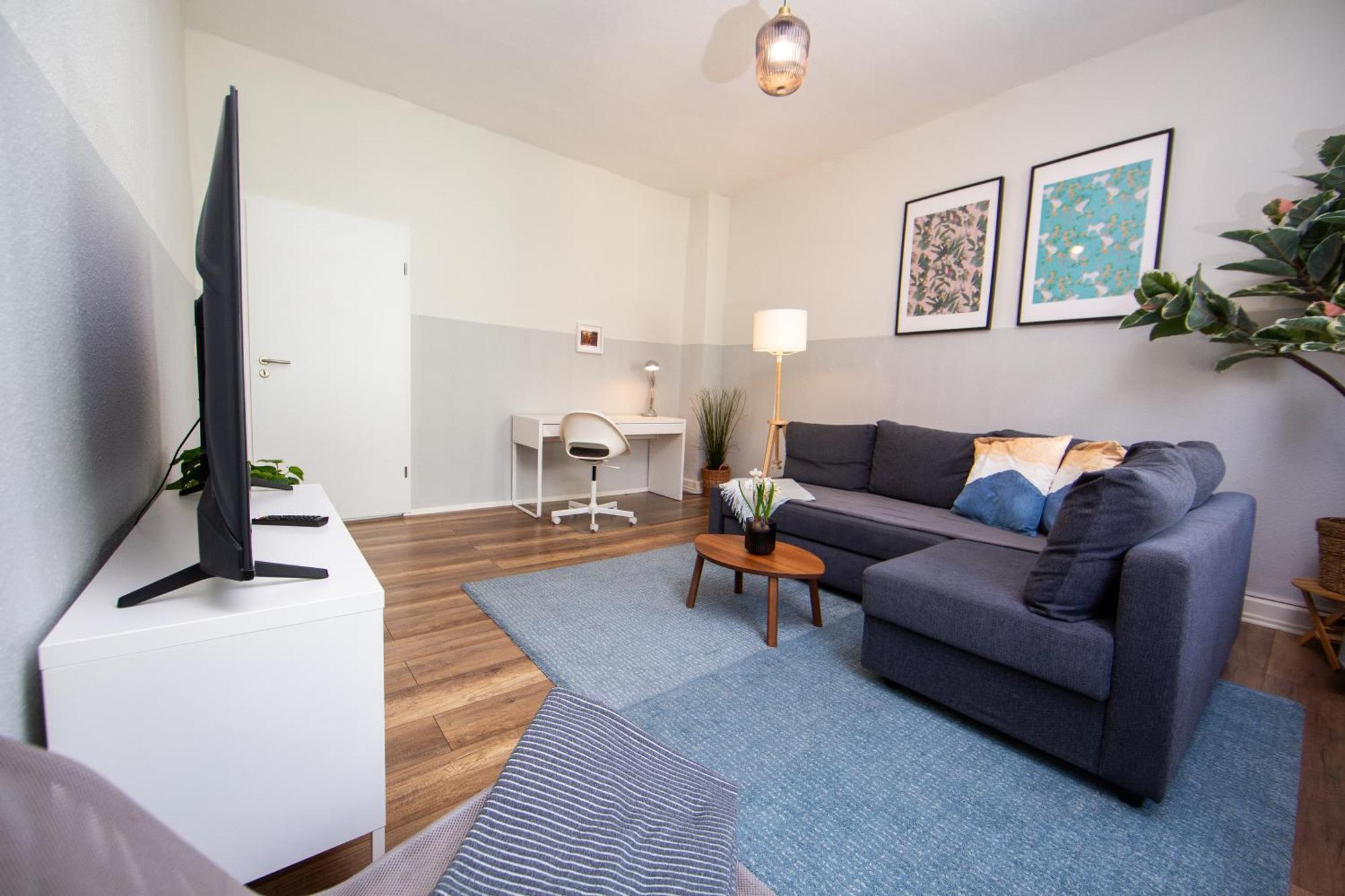 Grossraum-Apartments Mit 2Sz, Wz, Kueche, Smart-Tv, Parken, Etc Erfurt Chambre photo